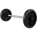Garneck Trash Can Wheels Replacement Set: Rubber Pulley Wheels with Hollow Shaft for Garbage Bin Dolly Cart Mobility and Easy Trash Handling