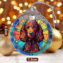 Poodle Christmas Ornament - Jocidea Poodle Hanging Ornament - Poodle Christmas Tree Ornaments - Poodle Sun Catcher - Christmas Poodle Decor - Christmas Poodle Gift - Gifts for Poodle Lovers (Teddy)