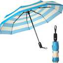 Mr. Pen- Windproof Travel Umbrella, Blue Stripes Automatic Umbrellas for Rain, Compact Umbrella, Travel Umbrella Compact, Umbrella Windproof Umbrella, Umbrellas for Rain Windproof, Portable Umbrella