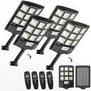 Sunwish Solar Street Light Outdoor, 6500K 5730LEDs Dusk to Dawn Solar Street Lights with Motion Sensor Remote Control, IP66 Waterproof Outdoor Flood Lights for Garden Yard Parking Lot (4 PACK)