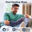 Cordless Elbow Heating Pad for Pain Relief, Arm Massager, Elbow Massager for Tennis Elbow, Arm Heating Pad with Massage, Wearable Elbow Heat Wrap for Elbow Relief, Black