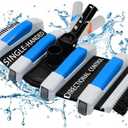 Enhanced Pool Vacuum Head with Direction-Control Swivel Handle Pool Brush Head with Wheels for Vinyl Liner Professional Weighted Pool Vac Cleaner for Inground & Above Ground Pool - Blue