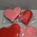 Vercraft 4 Pcs 10 Inch Valentine's Day Large Heart Ornaments for Tree Glitter Heart Wreath 3D Foam Wreath for Front Door Outdoor Decor for Trees Front Door Stairs Mantel Wall Window(Red,Pink)