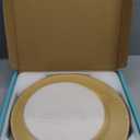 MAONAME 13" Gold Charger Plates Set of 12, Round Charger for Dinner Plates, Plate Chargers with Beaded Rim, Plastic Table Chargers for Wedding, Party