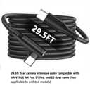 29.5ft Extension Cable for Rear Camera of Dash Cam, Compatible with VANTRUE N4 Pro/S1 Pro/E3 Dash Cam, Hard Wired Kit for Multiple Vehicle Models