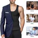 Odoland Mens 3 Pack Body Shaper Slimming Tummy Vest Thermal Compression Shirt Tank Top Shapewear (XXXL)