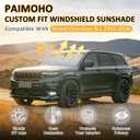 Windshield Shade for Jeep Grand Cherokee 2021-2026 Grand Cherokee L | Accordion Front Window Sunshade Aluminum Reflective UV Protection Shield, Foldable Sun Visor with Storage Bag Car Accessories