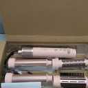 Rotating Hair Dryer Blow Brush, Multi Hot Air Styler Wrap, 105,000 RPM High-Speed Volumizing Spinning Blow Dryer Brush with Auto Curlers, Dry & Smooth & Curl & Volumize All in One (Pink)