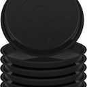 VUWEZ 6 Pack of 25 inch Plant Saucer, Plant Tray 20 Inch Round, Plant Saucers for Indoors, Plant Trays for Pots, Flower Pot Saucers, Pot Saucers for Planter 19-26" (25", Black)
