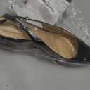 Franco Sarto Womens Racer Slingback Low Block Heel Pointed Toe Pump, Black, 7 Wide