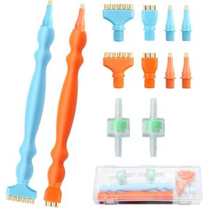 2 Sets of Vacuum Diamond Art Pen Tools Include Diamond Art Pens, Filters and Multi-Head Replacement Heads, Suitable for Most Vacuum Diamond Painting Pen, Diamond Art Supplies Accessories