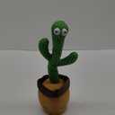 Talking Cactus Toy with LED 120 English Songs, Singing Cactus Dancing Musical Toy, Tummy Time Toys Baby Mimicking Repeats What You Say (Audio Recording & Retelling) Boys Girls Interactive Gift