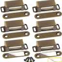 Kitchen Cabinet Magnets Closure CBRIVE 6 Pack Cabinet Magnetic Catch Cupboard Door Magnets Heavy Duty 15 lbs Metal RV Drawer Latch Closet Closing Stainless Steel Shutter Hardware Closer-Bronze