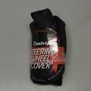 Elantrip Sport Leather Steering Wheel Cover 14 1/2 inch to 15 inch Universal, Padded Soft Grip Breathable for Car Truck SUV Jeep, Anti Slip Odorless Black