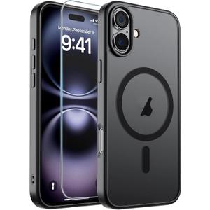 SUPFINE Magnetic for iPhone 16 Plus Case Black