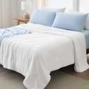 Bedsure Cooling Comforter King Size - GentleSoft Moisture Wicking Cooling Blanket for Hot Sleepers, Breathable Lightweight Duvet Insert, Dual-Sided Summer Blanket, White, 102x90 Inches