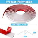 Art3d 30Ft Flexible Peel and Stick Crown Molding Trim, Self-Adhesive Panel Moulding Dcor Lines for Wall Door Cabinet Frame, Mirror Window Borders & Home DIY, White