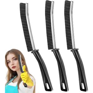3Pcs Hard-bristled Crevice Cleaning Brush, Multifunctional Thin Gap Scrub Brush, Bathroom Cleaner Tools for Household Use, Kitchen, Window, Toilet, Grout, Faucets, Car