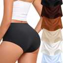 6 Pack Womens Underwear Seamless Sexy Full Coverage Panties Briefs No Show Fall Clothes Lingerie Gift For Womens (Dy-eest-c)