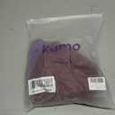 Kamo Fitness Serenity Shorts High Waisted 6" Inseam No Front Seam Thigh Friendly V Booty Seam Women's Biker Shorts (Dark Cherry, M)