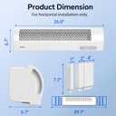 shinic Window Fan with Reversible Airflow, 4 Speeds, Thermostat Remote Control, Weather Resistant, Quiet Window Fan, 6 Spacer Blocks, Fits 26.0" - 39.7" Window, for Home Bedroom Kitchen Office, White