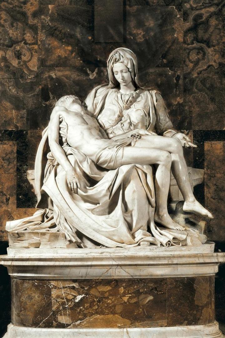 ART.COM Wall Art Print Pieta by Michelangelo, 16" x 24"