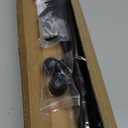 Black Curtain Rods for Windows 36"- 92", Decorative Drapery Rod Adjustable by Splicing, 5/8 inch Small Curtain Rod for Bedroom, Living Room, Kitchen and Outdoors