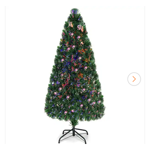 6 ft. Pre-Lit Fiber Optic Artificial PVC Christmas Tree with Metal Stand Holiday 6 ft. Pre-Lit Fiber Optic Artificial PVC Christmas Tree with Metal Stand Holiday