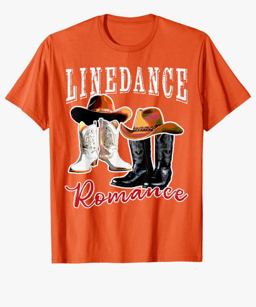 Country Western Theme Couple His Hers Matching Linedancing T-Shirt Size M