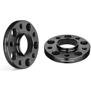 EVIL ENERGY 5x120 Wheel Spacers 20 mm Compatible for BMW, 5x120 mm Hubcentric with Lip 5 Lugs 72.56 mm Hub Bore, Wheel Adapters Fit for M12x1.5 Studs Black