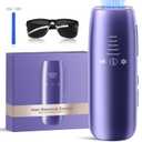 Laser Hair Removal with 5 Ice Cooling, Painless IPL Laser Hair Removal Device for Women & Men, 999,999 Flashes, 5 Levels, 2 Modes, Permanent At-Home Hair Removal for Face & Body, with 3 in 1 Set (White)