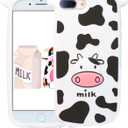 Boaretiu Soft Silicone Carton 3D Cute Design for iPhone 8/7/6/6S Plus Case 5.5 Inch - for iPhone 8/7/6/6S Plus Phone Case Cover for Girl Women Teen Girly Kawaii Animal Funny Fun Unique Fashion,Cow
