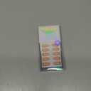 BTArtbox Press On Nails Almond - Short Gold Foil Press On Nails with Glue for Women, Semi-Transparent Soft Gel Glue On Nails in 16 Sizes - 32 Stick On Nails Kit, Gold End