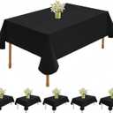 6 Pack Black Table Cloths for 6 Foot Rectangle Tables 60x102 Inch Cloth Tablecloths for Rectangle Tables Washable Polyester Table Covers Fit Wedding Reception Banquet Party Buffet Restaurant