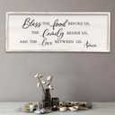 Surfapans Bless the Food Before Us Wall Decor, 32"X12", White