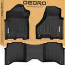 OEDRO Floor Mats Fit for 2019-2025 Ram 2500/3500 Crew Cab with 1st Row Bucket or Bench Seats, Custom Fit TPE All Weather Car Mats Includes 1st and 2nd Row