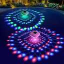Askyli Floating Pool Lights Solar Powered, 2026 Upgraded Dynmaic LED Color Changing Solar Pool Lights that Float, IP68 Waterproof 6-8H Runtimes Solar Floating Lights for Pool,Hot Tub,Party Decor-2PCS
