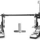 Seteol Double Kick Bass Drum Pedal, Heavy-Duty Double Kick Pedal with Twin Chain Drive Percussion Hardware & 4-Sided Beater Heads | Electric Drum Set Double Bass Pedal for Pro Drummers (Double Pedal)