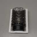 Battery Operated Lamp with Timer, Small Table Lamp for Office Desk Decor, Glass Cordless Lamp Bedside Cozy Light for Living Room Aesthetic, Entryway Wave Design-Grey