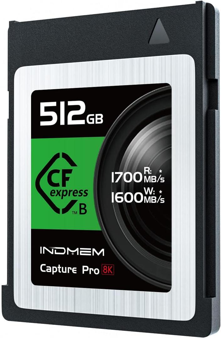512GB CFexpress Type B Memory Card, Raw 8K Video Recording,up to 1700MB/s Read, 1600MB/s Write, Compatible with Nikon Z6/Z7/D6,Canon EOS-1DXMark III/EOS-R5,Panasonic S1/S1R,DJI Ronin 4D
