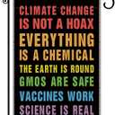 2 x Hafhue Science is Real Welcome Garden Flag, 12 x 18 Inch Double Sided Fall Holiday Yard Outdoor Farmhouse Decoration Flag, Everything Is A Chemical The Earth Is Round Rainbow Garden Flag