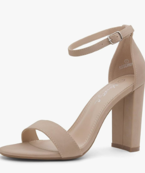 Herstyle Women’s Chunky Block Heels – Open Toe Ankle Strap Sandals, 3.75 Inch High Heels for Wedding, Party & Dressy Occasions – Comfortable Strappy Dress Shoes, size 9