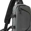 Sling Bag, Waterproof Crossbody Bag Men RFID Sling Backpack with Anti-Theft Pocket EDC Bags for Men with Comfortable Strap Crossbody Shoulder Bags with Water Bottle Holder Casual Travel