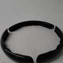Carbon Fiber Steering Wheel Covers 3 Piece Clip on Steering Wheel Cover (Black) (Standard Size[14"1/2-15"])