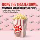 50 Pack Popcorn Boxes Movie Night Popcorn Bags for Party Red and White Popcorn Bags for Popcorn Vintage Snack Box Concession and Carnival Party Supplies, Individual Popcorn Bucket Containers (50)
