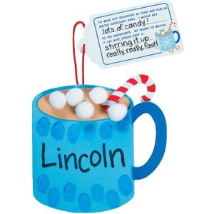 Hot Cocoa Thumbprint Ornament Craft Kits - Crafts for Kids and Fun Home Activities - Makes 12