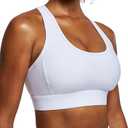 Heathyoga High Impact Sports Bras for Women High Support Adjustable Straps Racerback Sports Bra with Padding Workout Bras, XXL, White