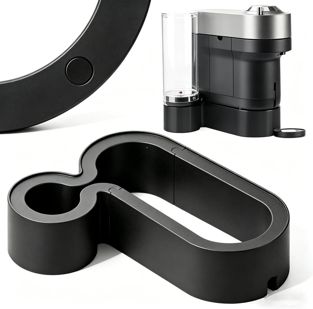 Riser Stand for Nespresso Vertuo Pop+, 2.5inch Height Elevation Stand, 3D Printed Coffee Machine Base, Compatible with Standard and Deluxe Models, Fits YETI 20 oz & Contigo 16 oz Mugs (Black)