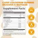 Sugar-Free Bovine Colostrum Supplement Gummies,Grass-Fed Colostrum for Women &Men, Gut Health, Immunity, Cognitive, Orange Flavor 120 Gummies with 40% IgG (60 Count (Pack of 2))