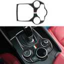 Car Gear Shift Sticker Carbon Fiber Decals Center Console Cover Trim Compatible with Alfa Romeo Giulia 952 Stelvio 949 2016 2017 2018 2019 Accessories